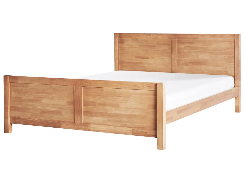 Bett mit Lattenrost Holz CHAMPAGNAT 180 x 200 cm Hellbraun