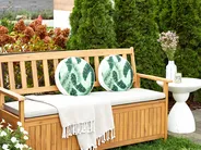 Gartenkissen 2er Set BOISSANO Pflanzenmuster 40 x 40 cm Grün_905306