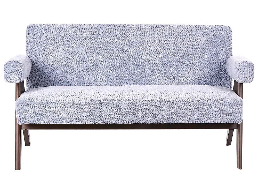Sofa 2 Seater TAMRE Chenille Light Blue/ Dark Brown_1183246