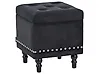 Storage Pouffe LORETTO Velvet Black