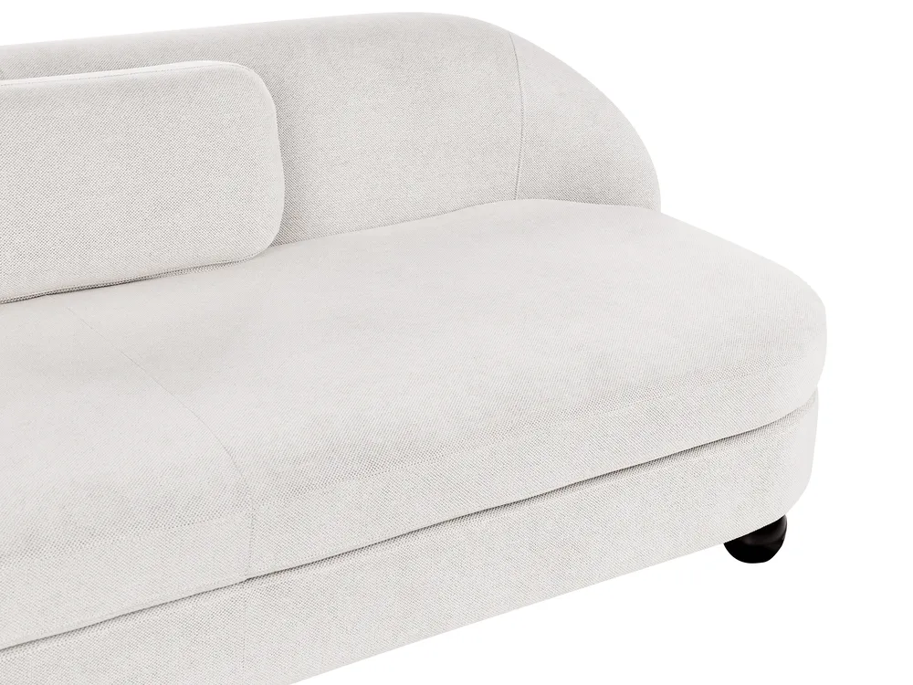 Sofa 3-Sitzer FANSEN mit Kissen Stoff Cremeweiß_950823