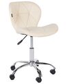 Schreibtischstuhl VALETTA Kunstleder Beige