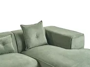 Ecksofa 3-Sitzer DOLVA Chenillegewebe Dunkelgrün linksseitig_918922