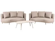 Lounge Set mit Tisch 6-Sitzer PARORI Beige_1015624