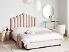 Bett mit Lattenrost Samtstoff VINCENNES 140 x 200 cm Pastellrosa