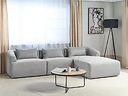 Ecksofa SVANSELE Stoff Grau linksseitig_1185001