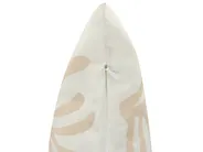 Gartenkissen 2er Set ALISMA Pflanzenmuster 45 x 45 cm Hellbeige_1125116