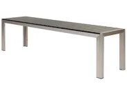 Gartenmöbel Set mit Bänken 6-Sitzer NARDO Schwarz / Silber_862907