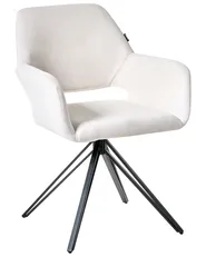 Set of 2 Dining Chairs CINEY Fabric Off-White_992661