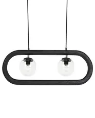 Pendant Lamp AYENSU Mango Wood Black_931018