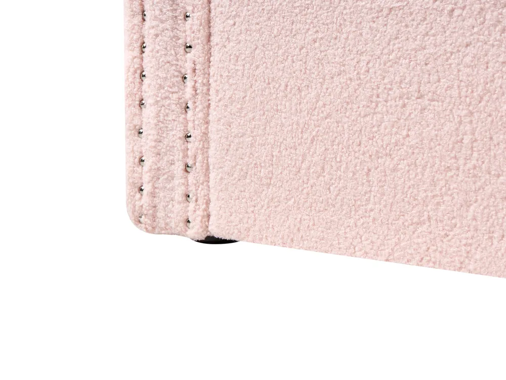 Ausziehbett Bouclé GASSIN 90 x 200 cm Pastellrosa_951591