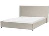 Bed Velvet LAVAUR 160 x 200 cm (EU King Size) Taupe