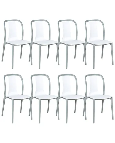 Gartenstuhl 8er Set SPEZIA Weiß