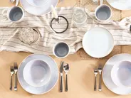 Dessertteller 4er Set SESAME Steinzeug Hellgrau_957351