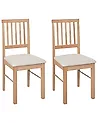 Esszimmerstuhl 2er Set ORONO Holz Hellbraun