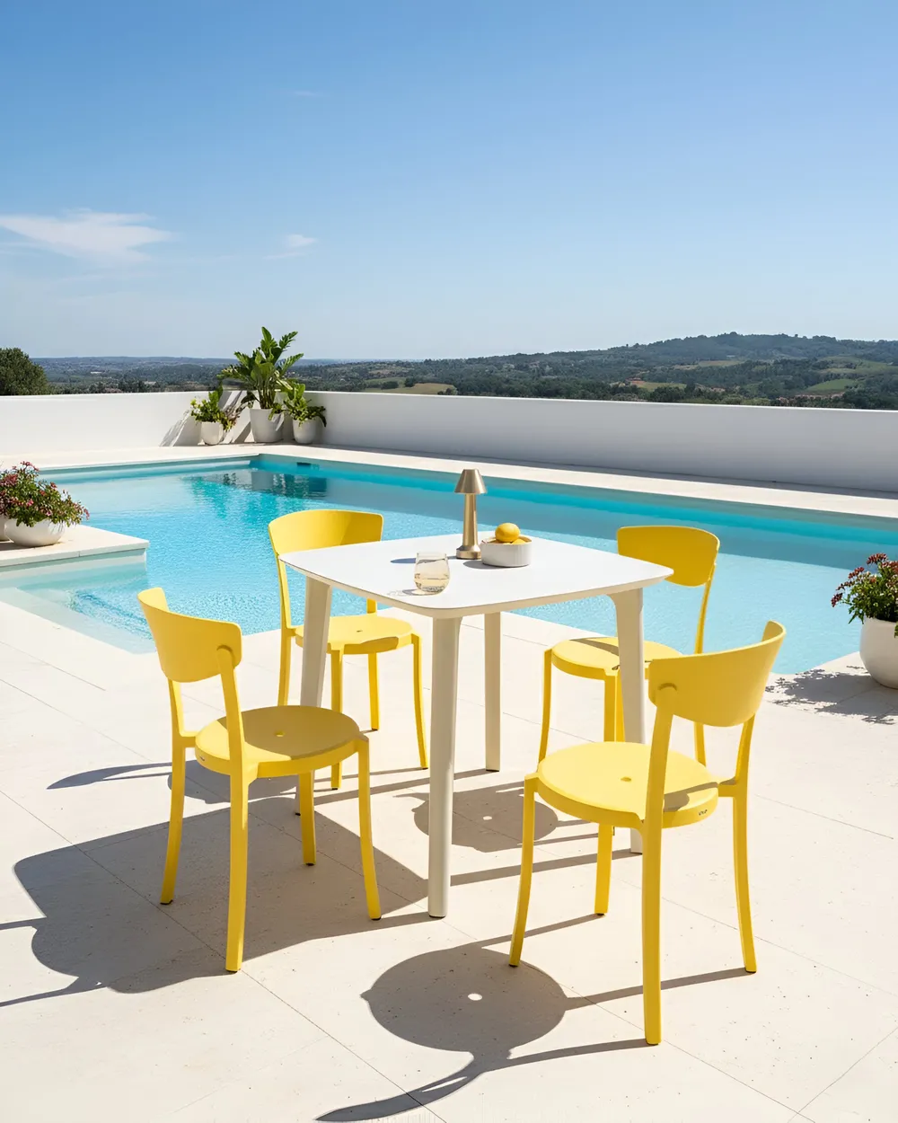 Gartenstuhl 4er Set VIESTE Gelb