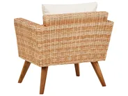 Lounge Set mit Tisch 5-Sitzer VITTORIA XL Polyrattan Cremeweiß_928520
