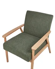 Sessel ESRUM Stoff Hellbraun / Grün_943393