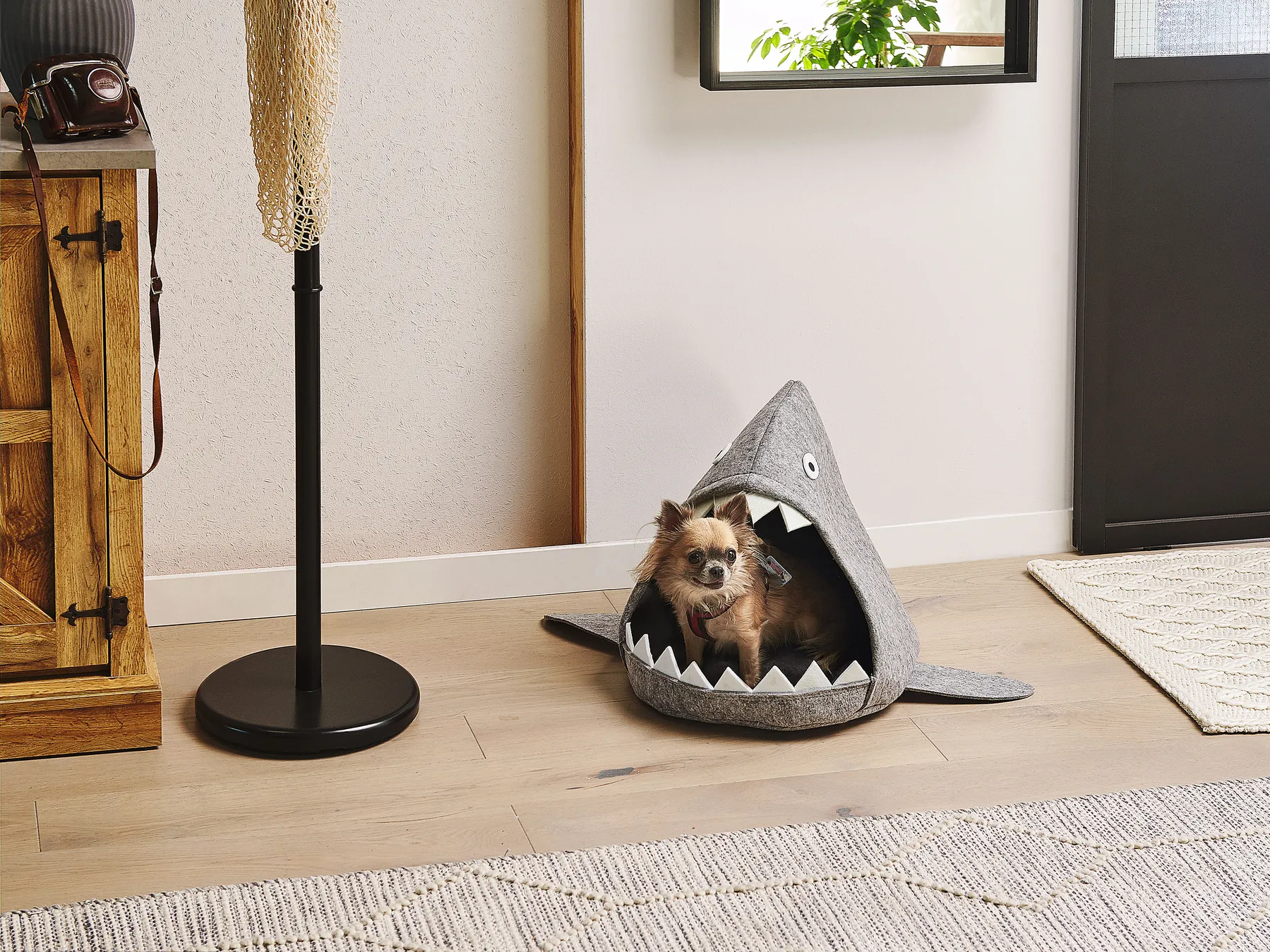 Pet Bed PIRANHA Felt Light Grey_732013