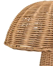 Tischlampe Pilz ALERO Rattan Naturfarben_1017029