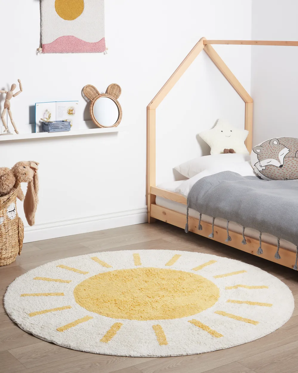 Kinderteppich BAIKER Beige ø 140 cm Baumwolle