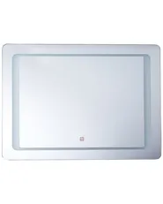 LED-Badezimmer-Spiegel WASSY 80 cm 60 cm Silber_780786
