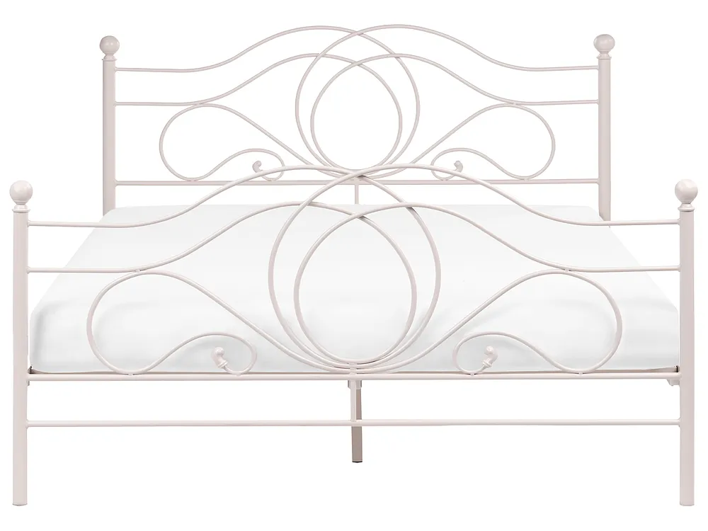 Bett mit Lattenrost Metall LYRA 160 x 200 cm Hellbeige_1162026