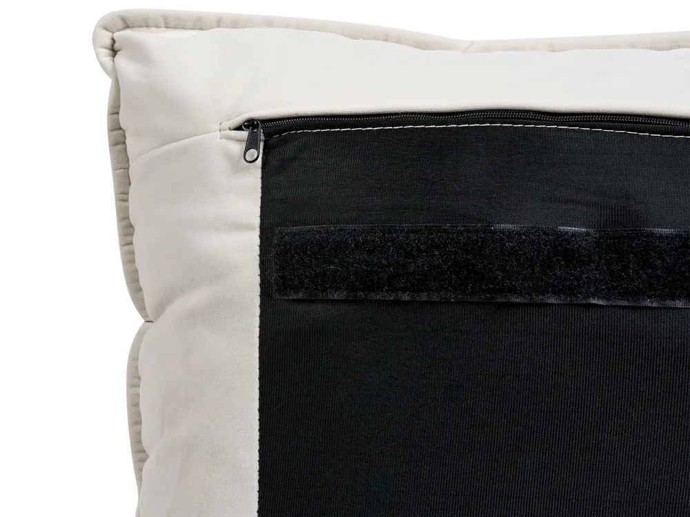 Bett mit Lattenrost Stoff BAJONNA 180 x 200 cm Hellbeige_1010718