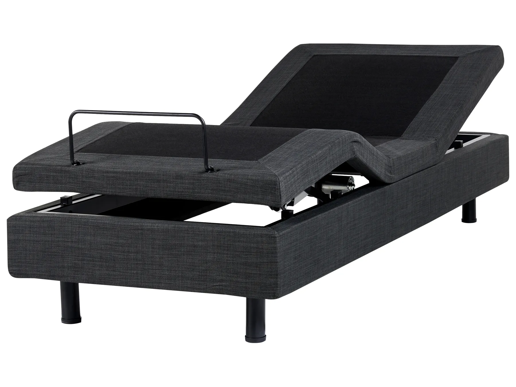 Nastavljiva postelja brez vzglavja Blago DUKE 80 x 200 cm Temno siva_951782