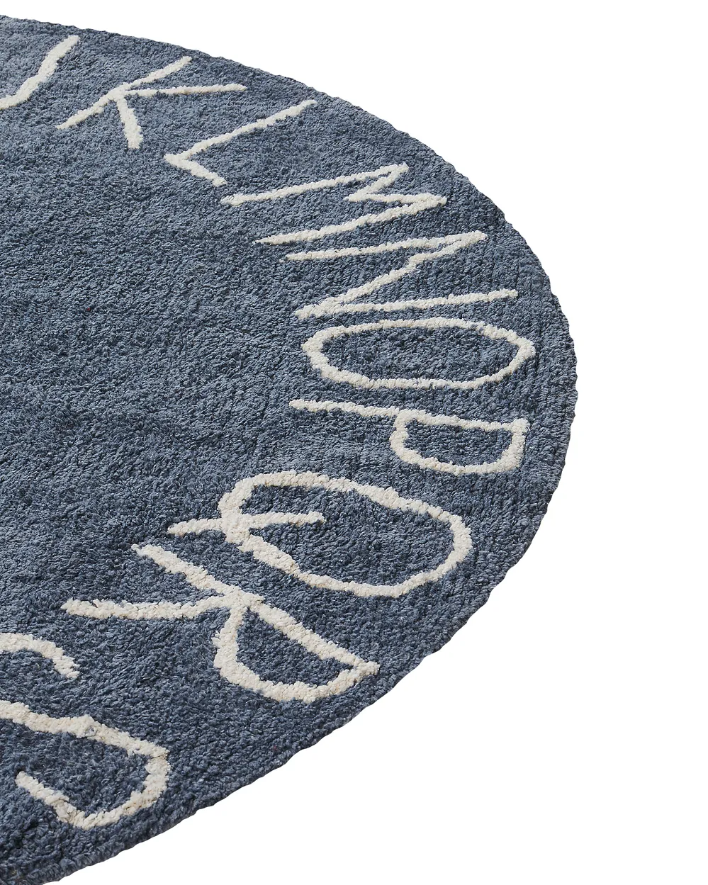 Kinderteppich VURGUN Dunkelblau ø 120 cm Baumwolle_907242