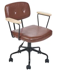Schreibtischstuhl ALGERITA Kunstleder Braun_855225