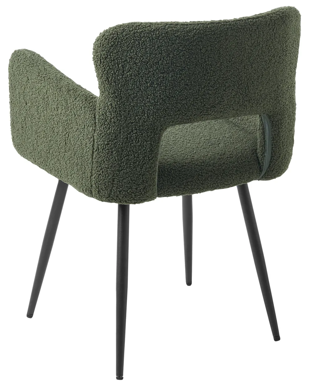 Set of 2 Dining Chairs SANILAC Boucle Dark Green_877451