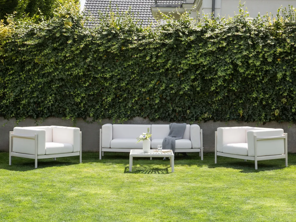 Lounge Set mit Tisch 4-Sitzer FERRETTI Hellbeige_932046