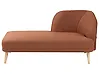Rechtsseitige Chaiselongue TANLAY Stoff Goldbraun