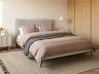 Bett mit Lattenrost Stoff CORIO 140 x 200 cm Hellbeige