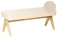 Upholstered Bench TAMRE Boucle Off-White/ Light Brown_985175