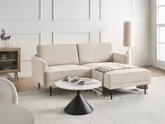 Ecksofa 2-Sitzer BREDA Cord Beige linksseitig_1004358