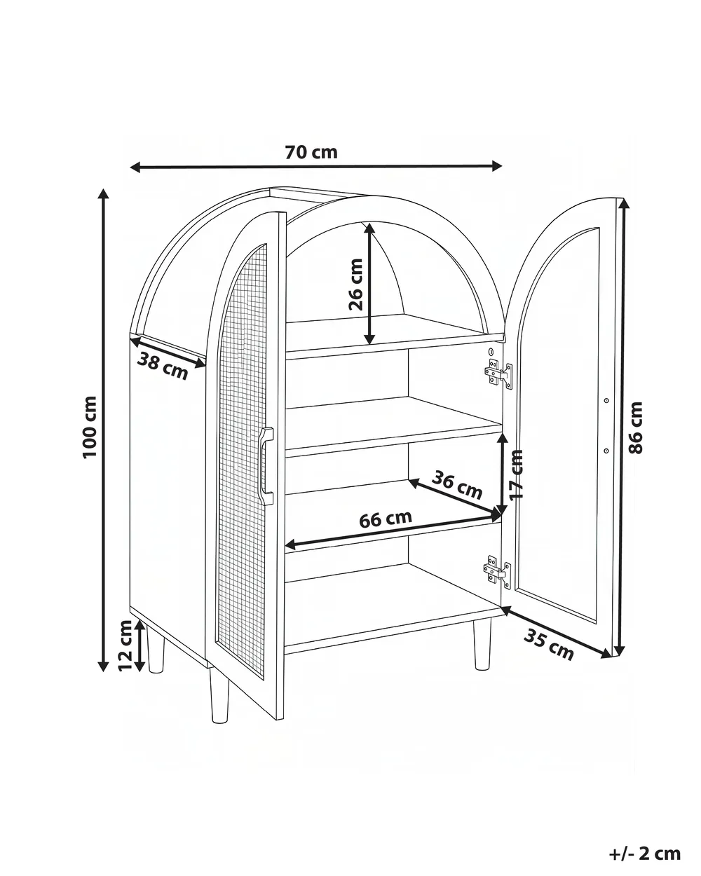Shoe Storage Cabinet BICHENO Light Brown_1076311