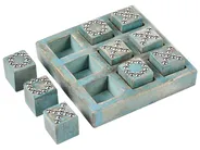 Drei gewinnt Spiel KINA Mangoholz Blau_1003862