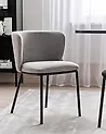 Esszimmerstuhl 2er Set MINA Stoff Grau