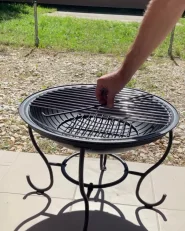 Grill-Feuerstelle NEGARA Metall Schwarz_994576