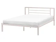 Bett mit Lattenrost Metall CUSSET 160 x 200 cm Hellbeige_1162081