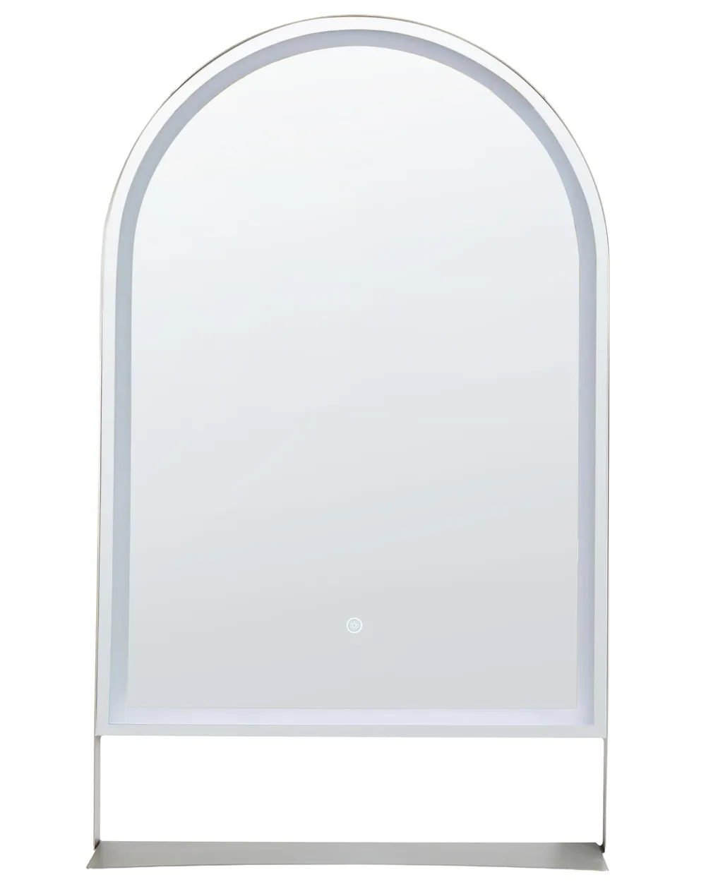 LED-Badezimmer-Spiegel VALOUZE 61 cm 100 cm mit Ablage Silber