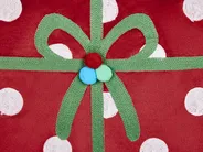 Dekokissen 2er Set GUMDROP 45 x 45 cm Samtstoff Rot Weihnachtsmotiv_946795