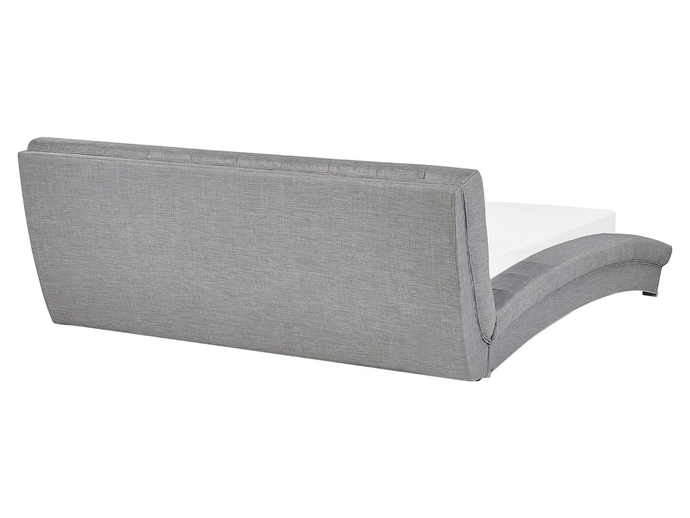 Bett mit Lattenrost Stoff LILLE 160 x 200 cm Grau_812676