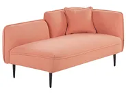 Rechtsseitige Chaiselongue CHEVANNES Bouclé Pfirsichrosa_819575