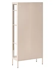 Glass Display Cabinet HARTY 80 cm Metal Beige_1067791