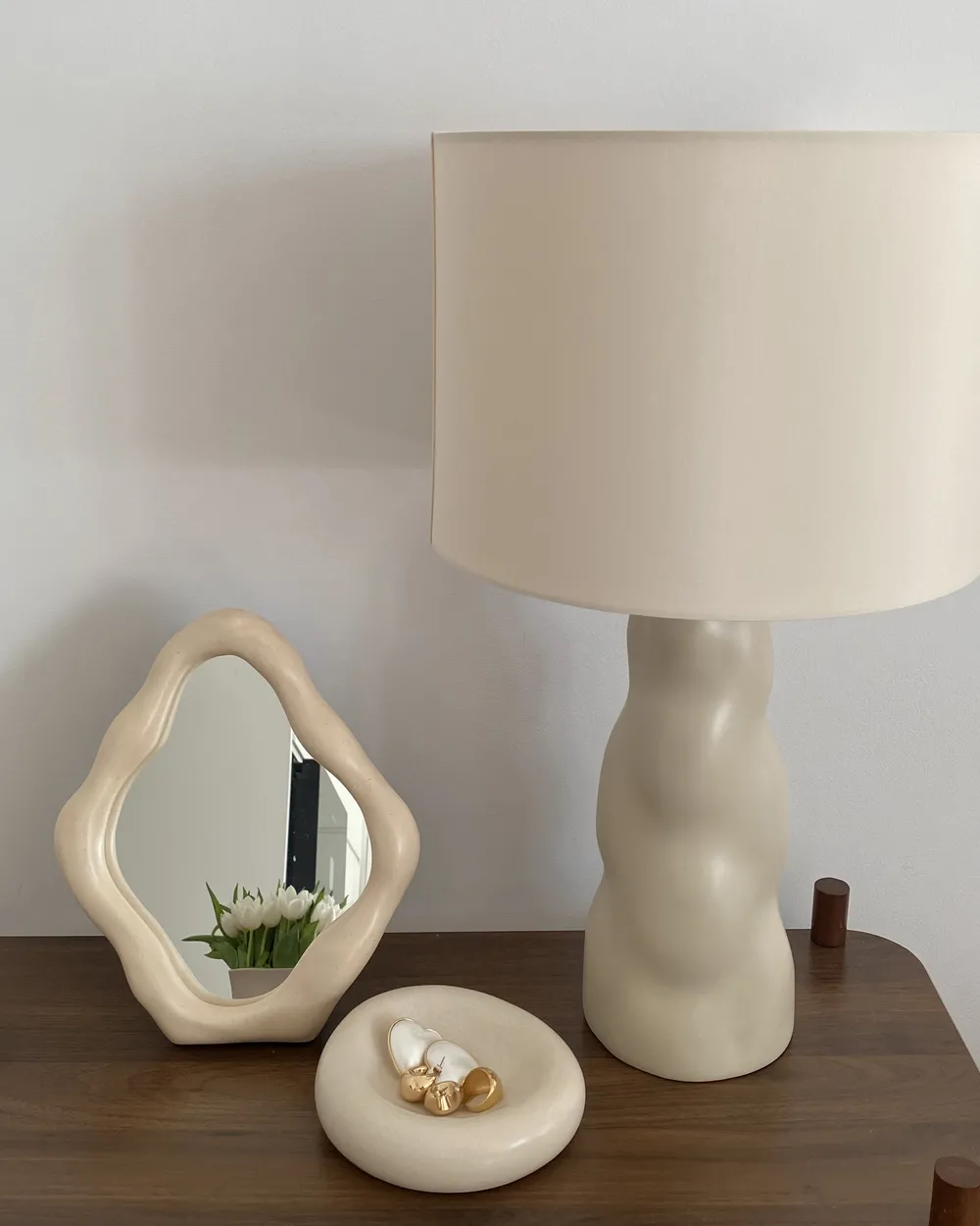 Table Lamp VILAR Ceramic Beige_920233
