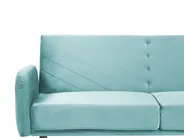Schlafsofa 3-Sitzer SENJA Samtstoff Hellblau_850541