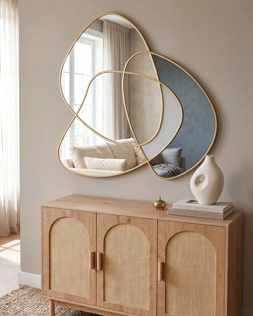 Wandspiegel TAILLY 99 cm 89 cm Gold